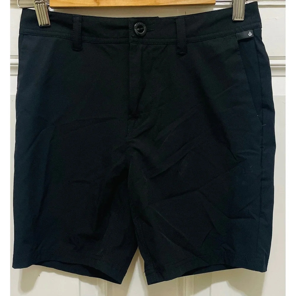Volcom Surf Shorts Hybrid Stretch Lightweight Casual Black Size 27
